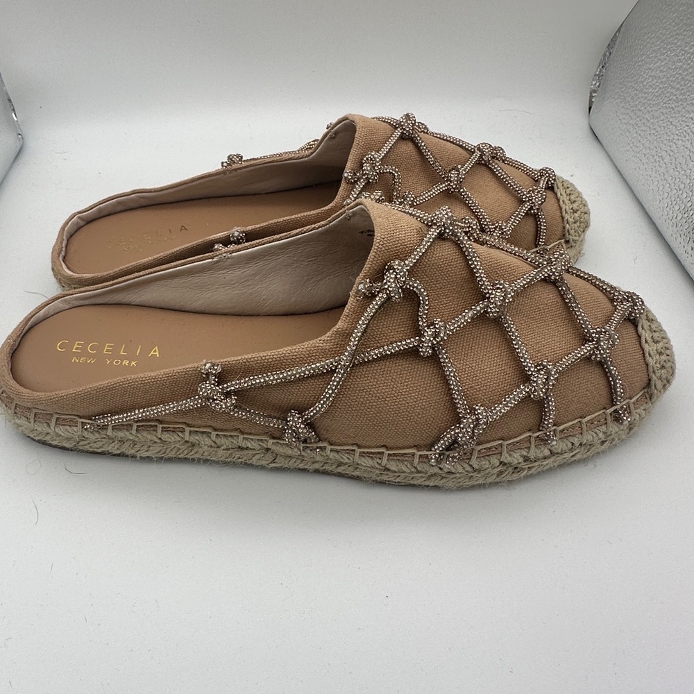 Cecelia New York Champagne Woven Slip-On Women's Shoes size 9 - Picture 4 of 9